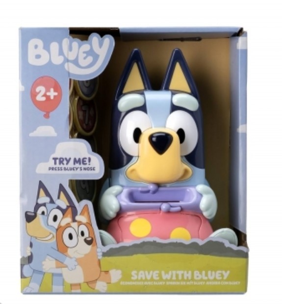 SAVE WITH BLUEY MONEY BOX  TOY - Number Game - Counting Game