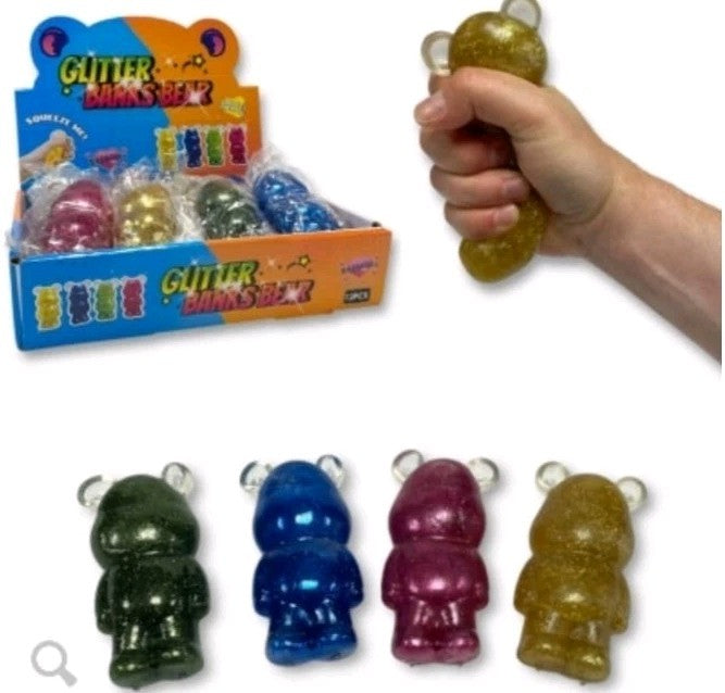 Glitter Banks Bear Slow Release Squeeze Toy Fidget Stress Relief Sensory Play