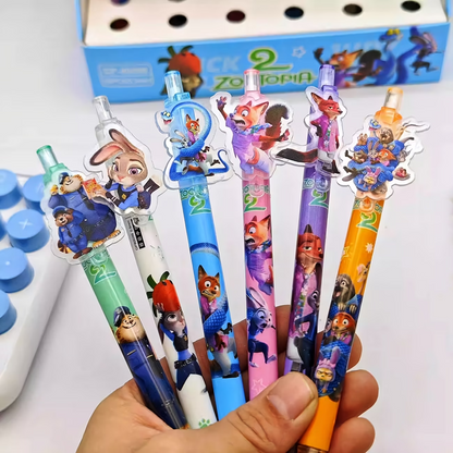 8 Disney Zootopia 2 Character Retractable Gel Pen Set