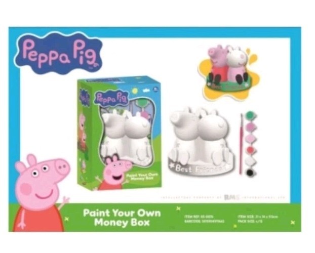 Peppa Pig - Paint your own money box, Peppa Pig and Suzie Sheep Money Box