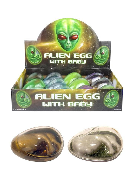 Retro Alien Egg Slime Putty With Baby Alien