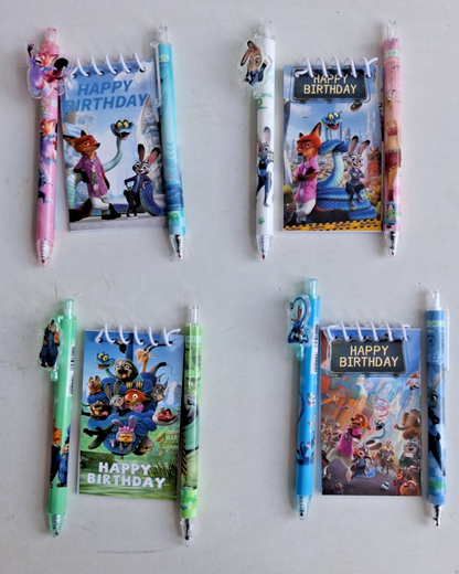 Zootopia 2 Mini "Happy Birthday" Notepad & Pen Stationery Sets –Choose Your Set!