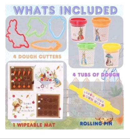 Peter Rabbit Dough Kids Childrens Modelling Clay Kit Activity Craft Play Set Toy