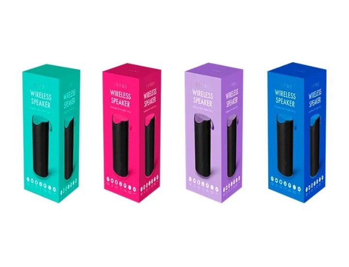 Zenso Wireless Speaker Portable Tower with Fabric Grill - Assorted Colours 