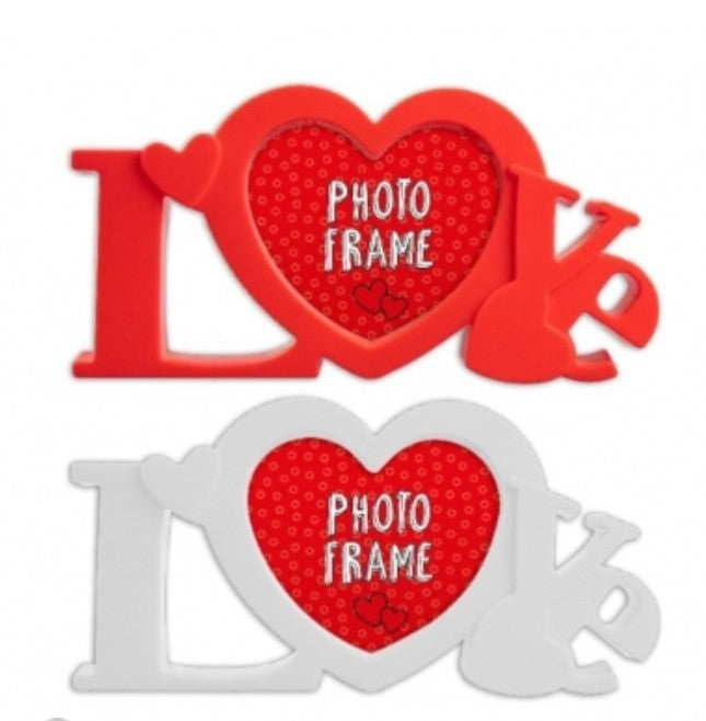VALENTINES DAY LOVE PHOTO FRAME - RED OR WHITE FRAME