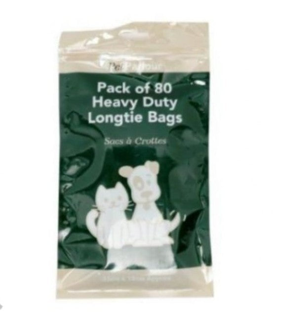 Set Of 3 Dog Poop Bags - Extra Long Tie - Unscented - Heavy Duty  Poop bags 