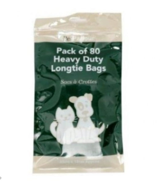Set Of 3 Dog Poop Bags - Extra Long Tie - Unscented - Heavy Duty  Poop bags 