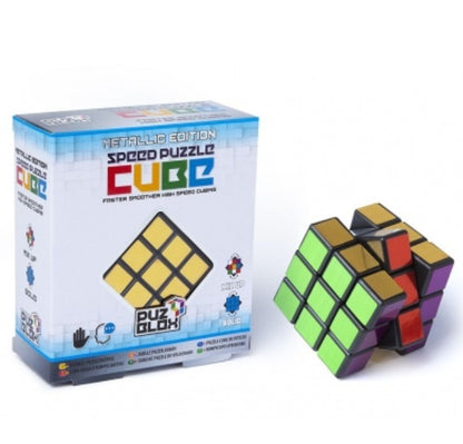Metallic Edition Speed Puzzle Cube Kids Puzzle Game Fast & Smooth Spin 