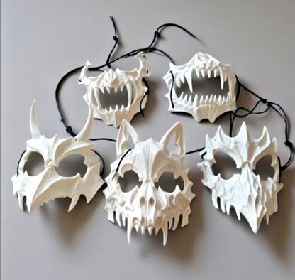 Fantasy Creature Bone Skull Cosplay Half-Masks - Multi-Variation Set