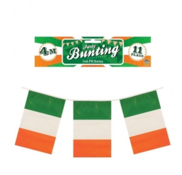 IRELAND FLAG BUNTING 4M WITH 11 FLAGS