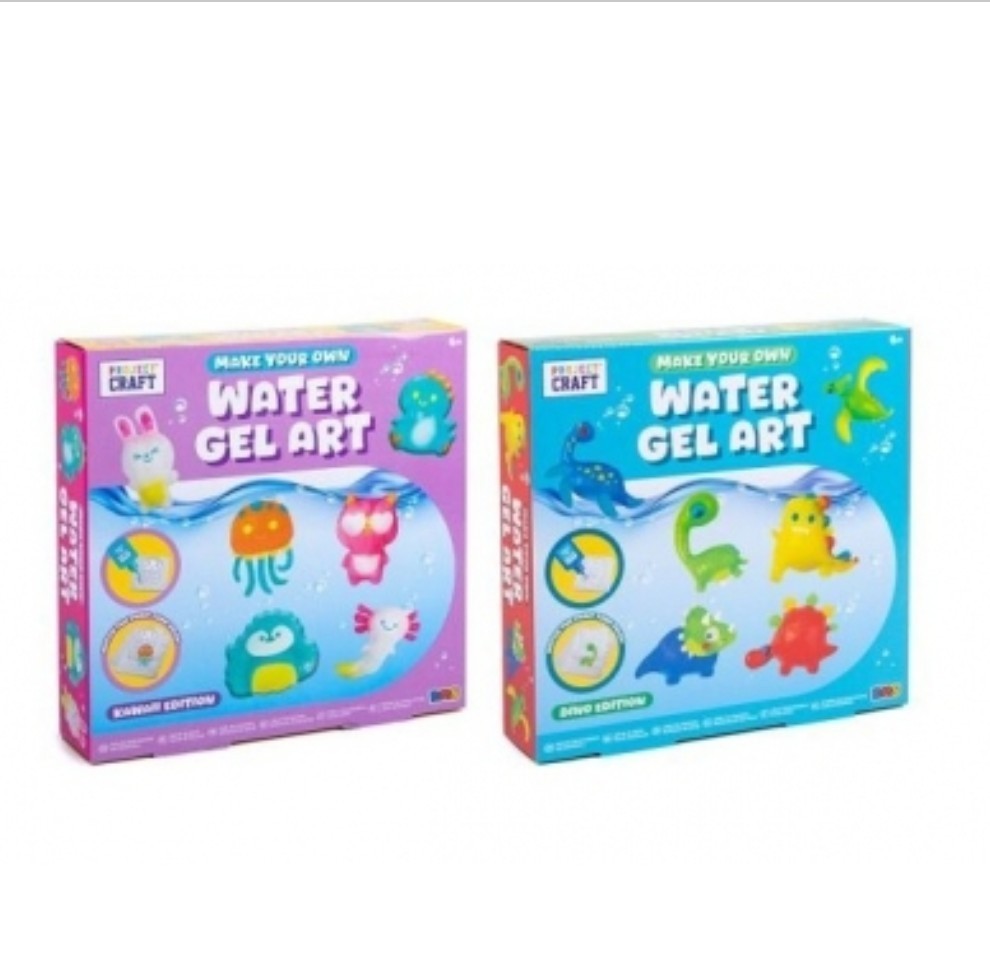 Project Craft: Make Your Own Water Gel Art Kit - Kawaii Edition  & Dino Edition 