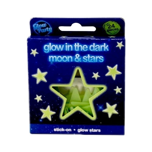 Starry Starry Night Glow In The Dark Wall & Ceiling Stickers - 24 Piece Set