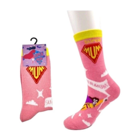 Super Mum Socks - One Size Fits All - Mums Gifts