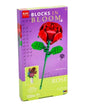 Blocks in Bloom Red Rose Flower Build Kit -  Building Blocks DIY Make Block Tech