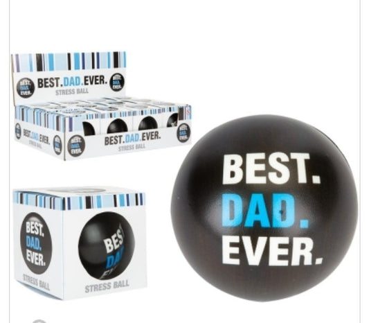 BEST DAD EVER - Stress Ball - In Box Farthers Day Gift 7cm