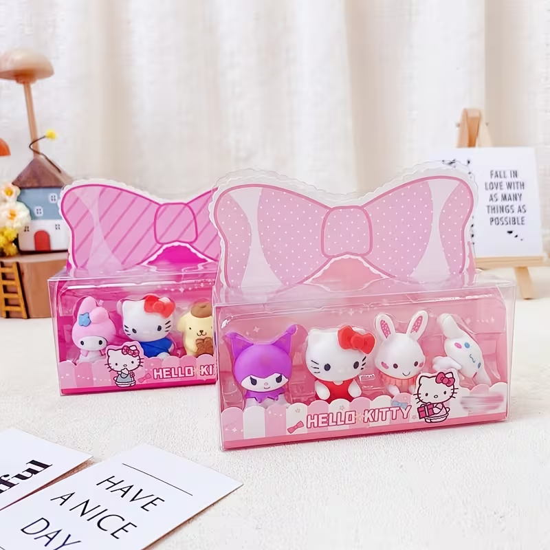 X1 Sanrio Hello Kitty & Friends 3D Character Eraser Gift Set - 4-Piece Pack