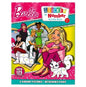 Barbie Sticker by Numbers Activity Book Reusable Stickers A4 Size 