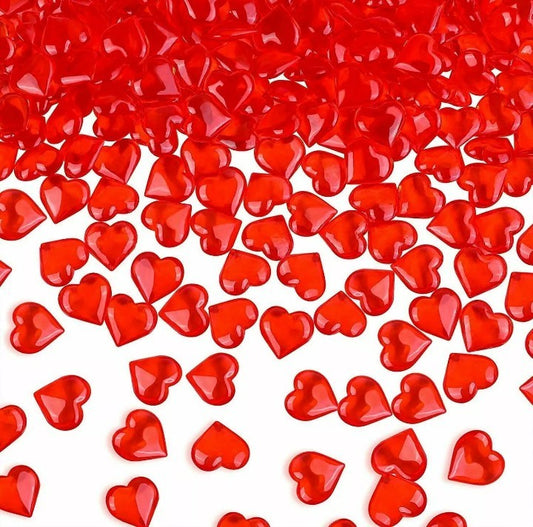 VALENTINES DAY ACRYLIC HEARTDECORATIONS 75G