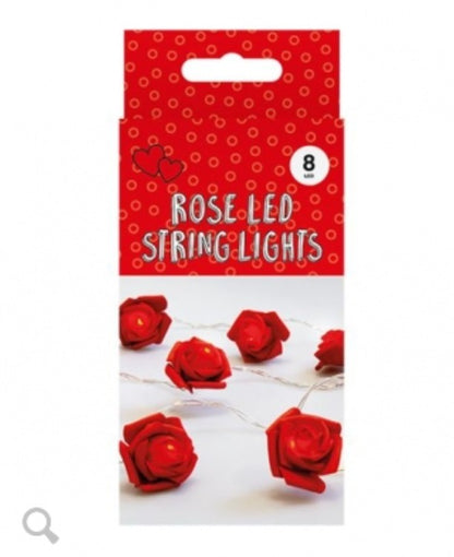 8 LED Valentines Day ROSE STRING LIGHTS