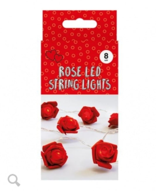 8 LED Valentines Day ROSE STRING LIGHTS