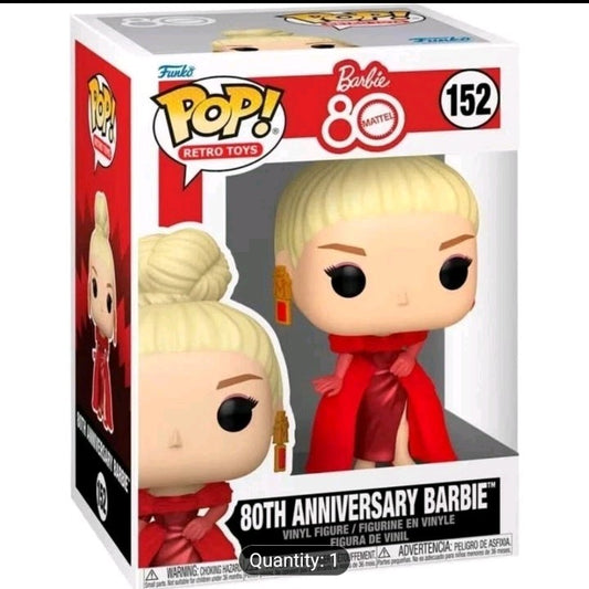 MUST-HAVE COLLECTIBLE! FUNKO POP! RETRO TOYS: BARBIE MATTEL 80TH ANNIVERSARY#152