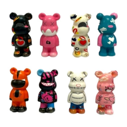 13cm Squeezy Stress Fidget Bear Popular Japanese Brickbear Style Funky Graffiti