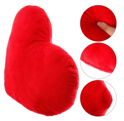 Valentines Day Heart Pillow With A Red Love Heart Cushion Case 