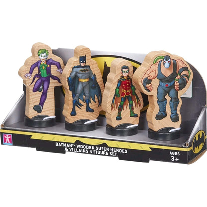  Batman Wooden Superheroes & Villains 4 Figure Set 1 SUPPLIED 
