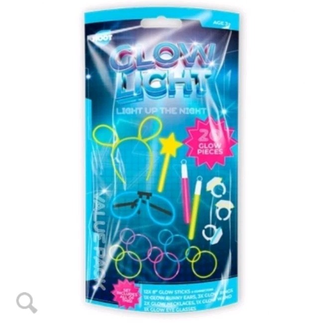 Glow in the Dark - 20 Pcs - Mix Of Light Up Toys - Party - Dress Up Accessory 
