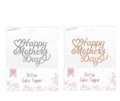 MOTHERS DAY GLITTER CAKE TOPPER 21.5CM