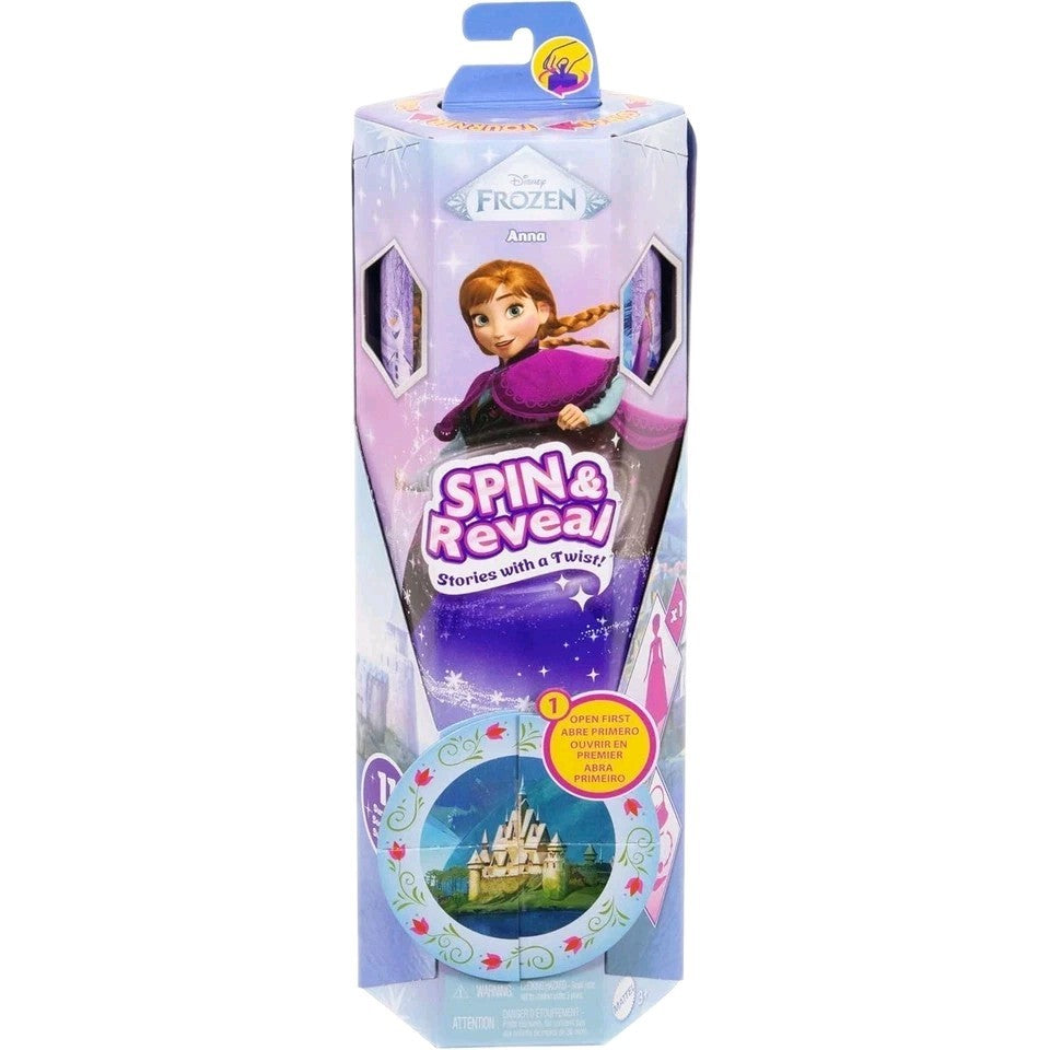 Disney Frozen Anna Fashion Doll Set, Spin & Reveal with 11 Surprises Incl