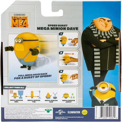 MEGA MINION DAVE Action Figure (Despicable Me 4) Launch & Blast Action - Minions