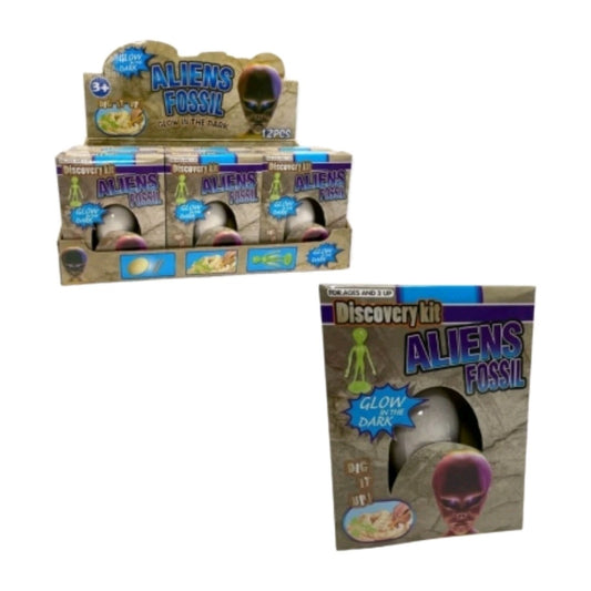 Aliens Fossil Discovery Kit - Dig It Up Glow in the Dark Alien Toy - Kids Scienc