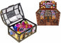 Kids Treasure Chest Toy - Creative Pirate Treasure Hunt with Gems & Gold Coins 