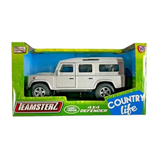 Teamsterz Country Life Land Rover Defender 4x4 Die-Cast Metal Toy Car - Silver 