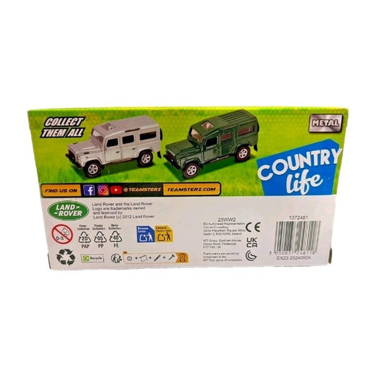 Teamsterz Country Life Land Rover Defender 4x4 Die-Cast Metal Toy Car - Silver 