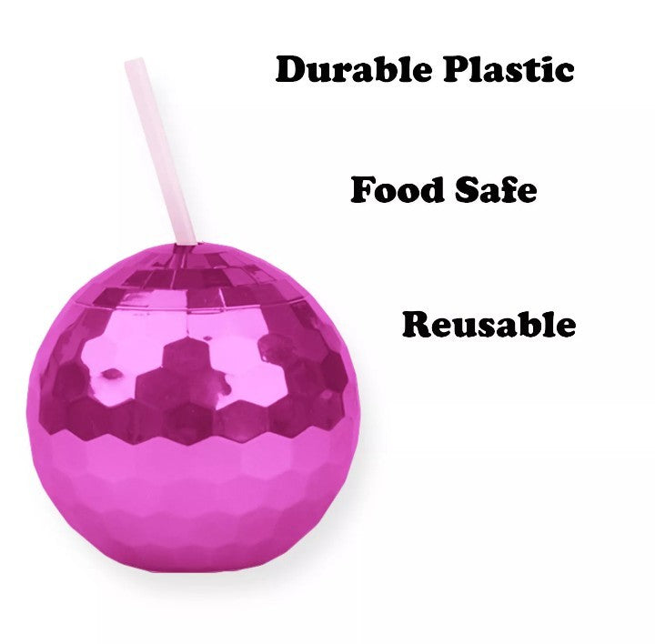 Disco Ball Tumbler & Reusable Straw - Drinking Cocktails - Part Cups