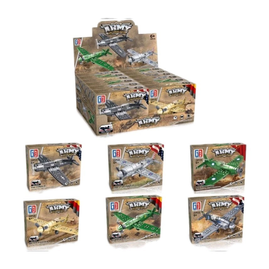 WWII Army Fighter Plane Building Blocks - US/German/Soviet