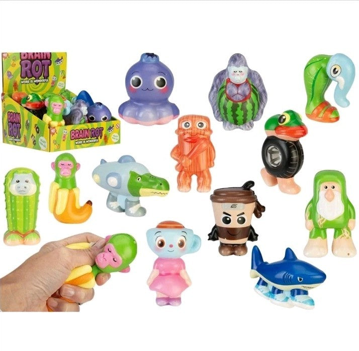 Set Of 5 Italian Brainrot SQUISH Toy 7cm - Kids Collectable Squishy