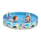 Children’s 4ft Rigid Side Paddling Pool | Ocean Life Theme | Easy Setup 120cm