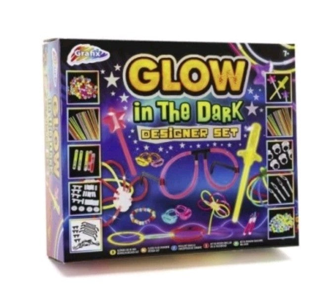 GLOW in The Dark Designer Set - Create Your Own Rings Earrings Glasses Wands
