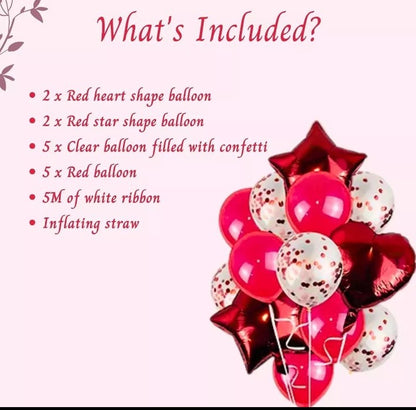 VALENTINES DAY BALLOON DISPLAY PACK - VALENTINES DECORATIONS 