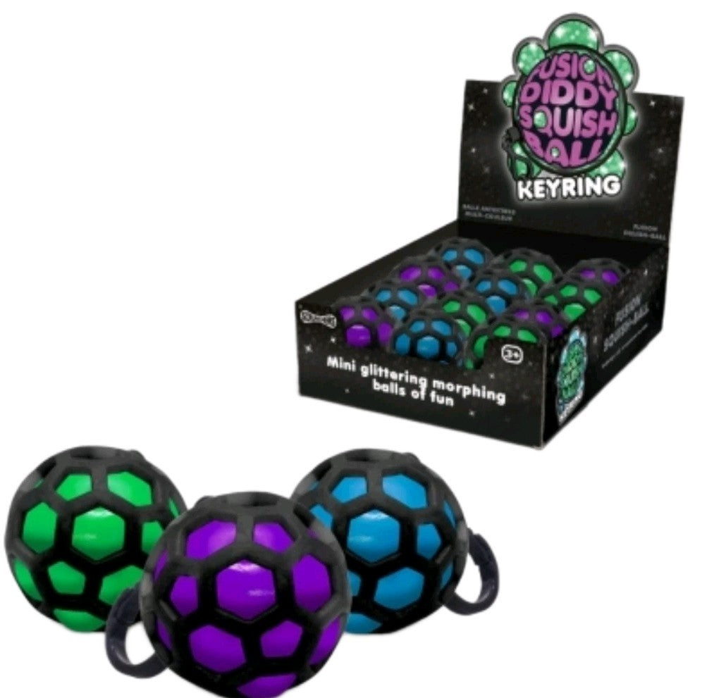 Scrunchems Fusion Diddy Squish Ball Keyring - Sensory Fidget Toy