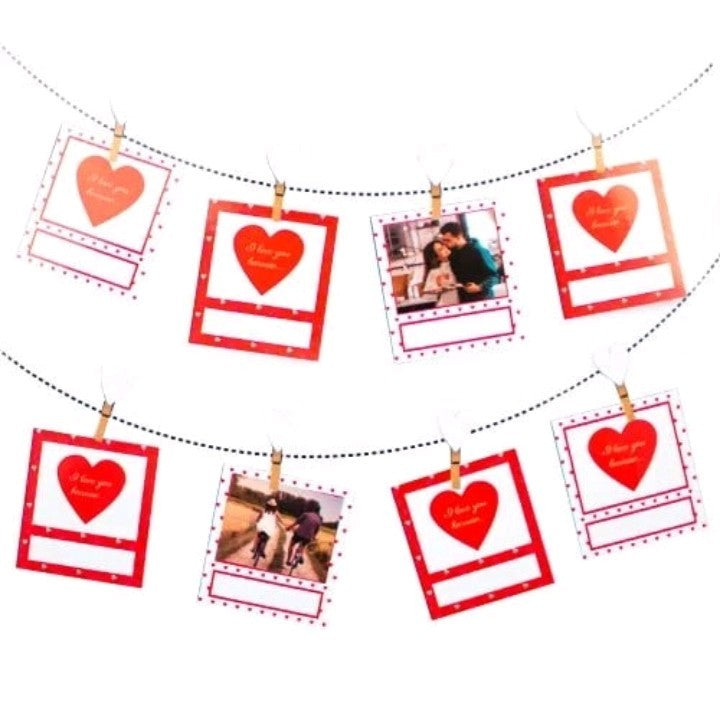 Valentines Customisable Peg Bunting 150cm