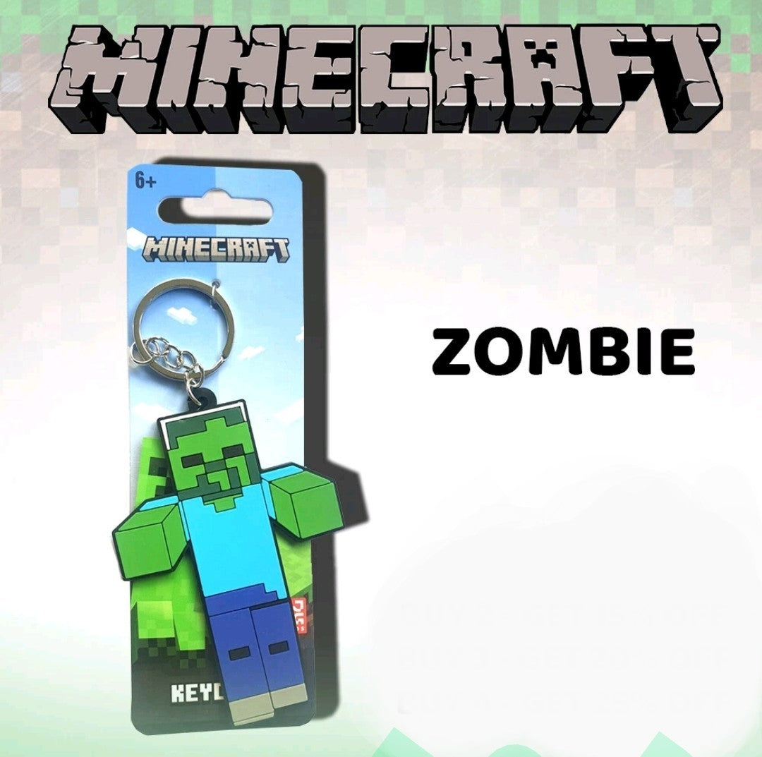 Official Licensed Minecraft 2D Soft PVC Keyrings (Full Set)