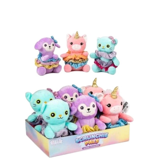 Scrunchie Pals Small Plush Toy Assorted Cute Animals - Soft Crunchy Sensory Toy