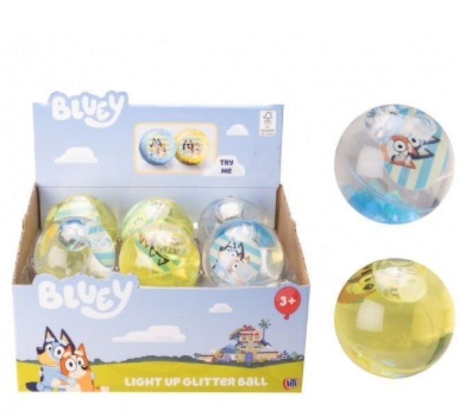 Official Bluey Light Up Glitter Ball - Sensory Play 