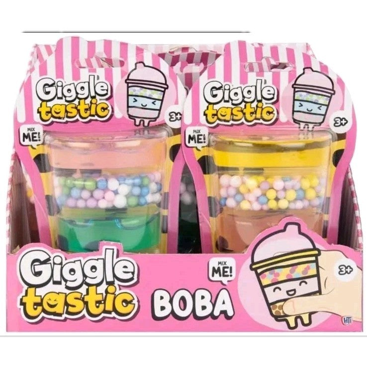 Giggle Tastic Boba Slime - Cute Bubble Tea Inspired Sensory Toy with Beads