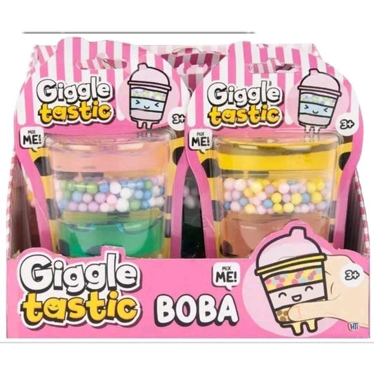 Giggle Tastic Boba Slime - Cute Bubble Tea Inspired Sensory Toy with Beads