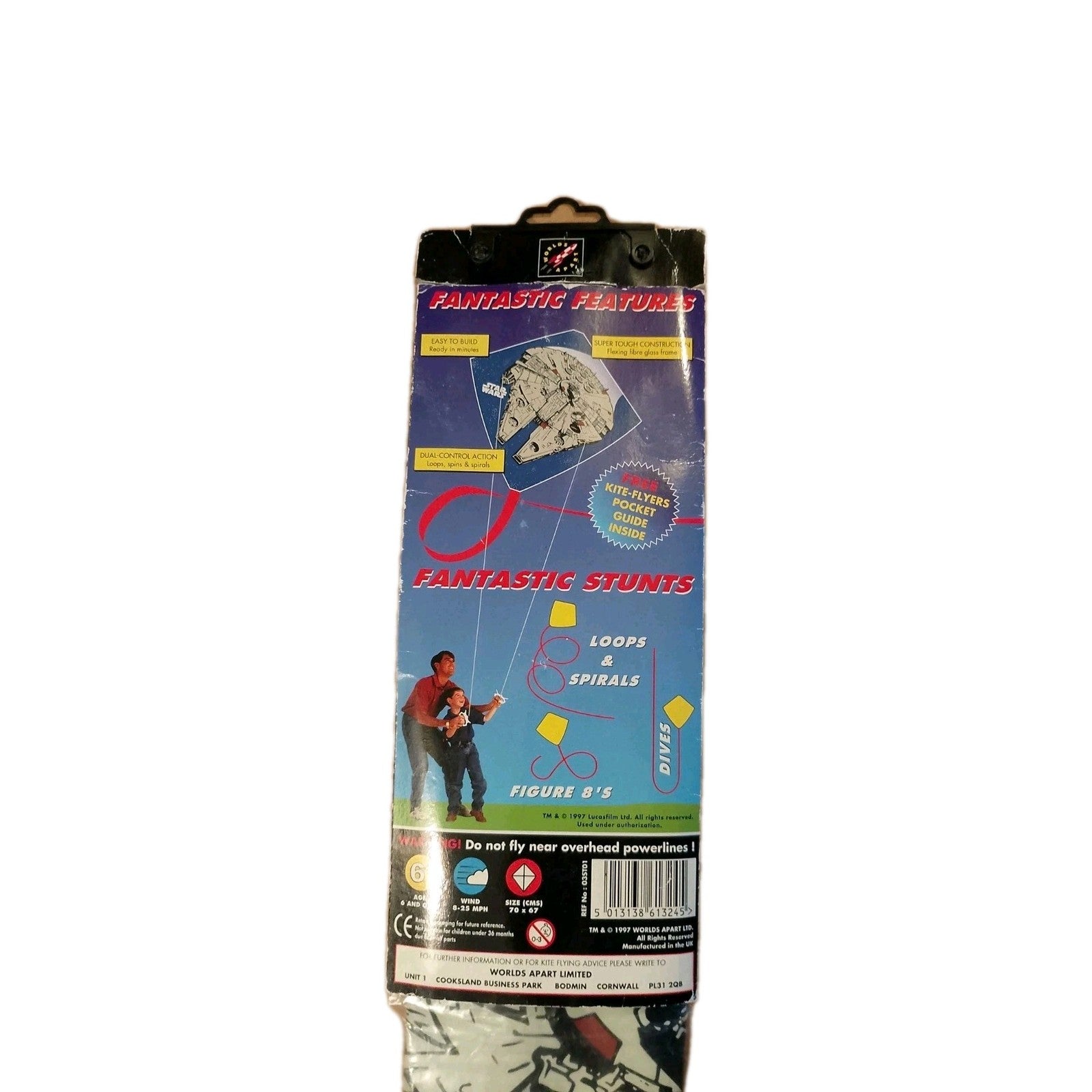 Vintage 1997 Star Wars Milennium Falcon KITE 70x67 CM Brand New & Sealed 